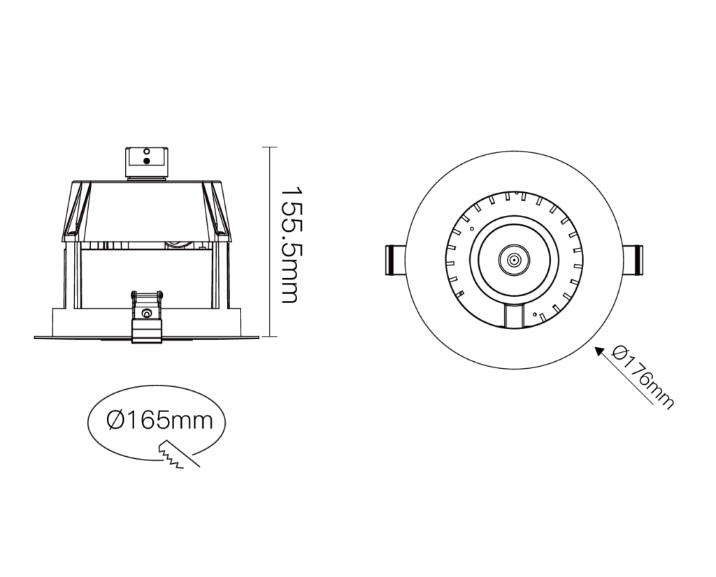 roboradar downlight maße