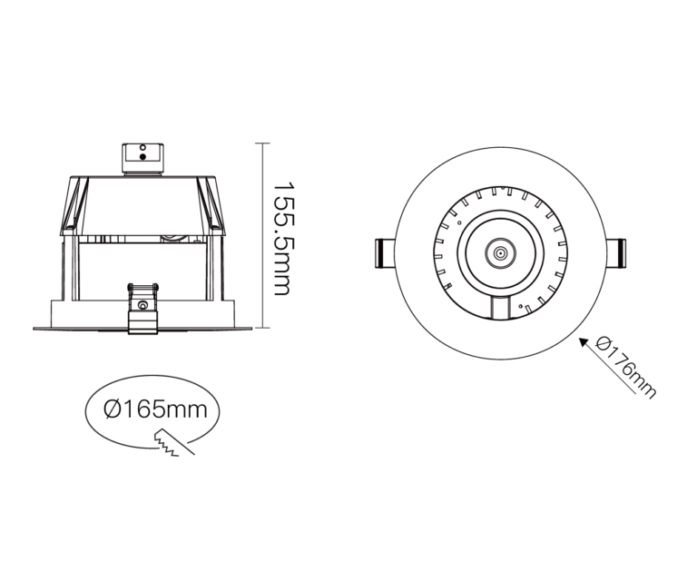 roboradar downlight maße