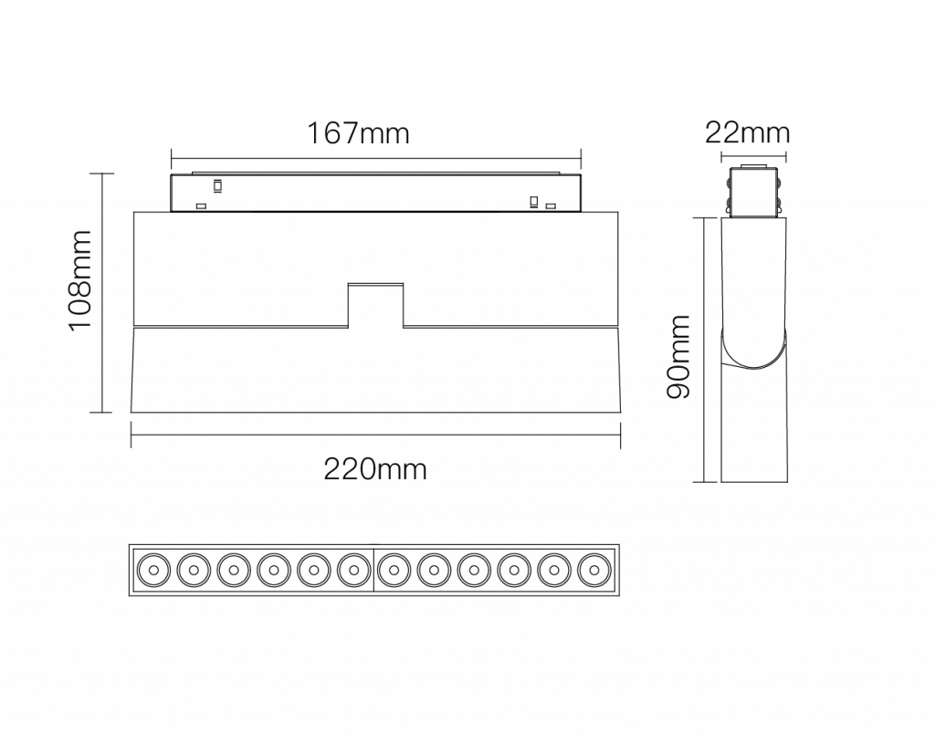 Bande Wallwasher Maße