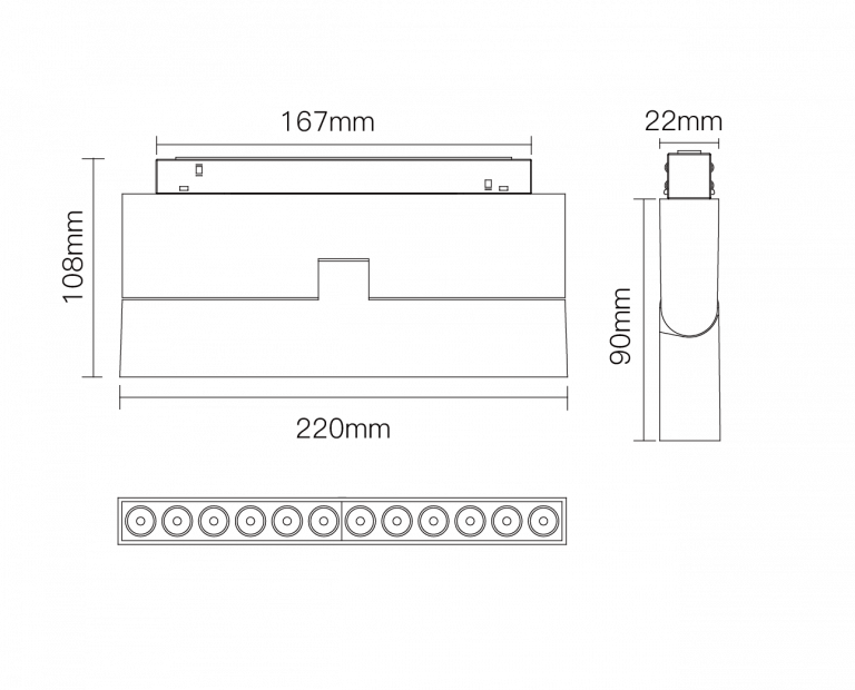 Bande Wallwasher Maße